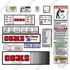 Fits Coats 70X-EH-3 Decal Kit Rim Clamp