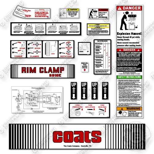 Coats 9010e Decal Tire Changer - Aftermarket Kit