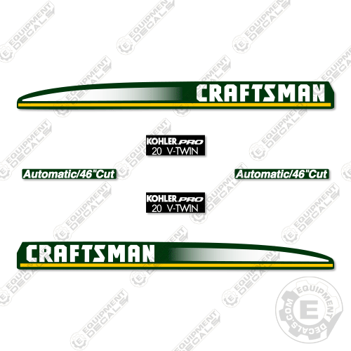 Fits Craftsman Kohler Pro 20HP V-Twin Decal Kit Mower