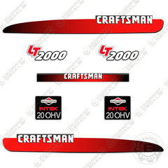 Fits Craftsman LT2000 20OHV Decal Kit Mower