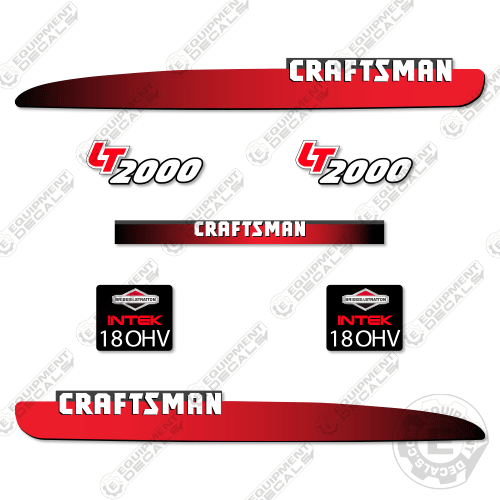 Fits Craftsman LT2000 18OHV Decal Kit Mower