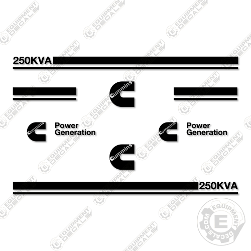 Fits Cummins 250KVA Decal Kit Generator - DGFC-4478191