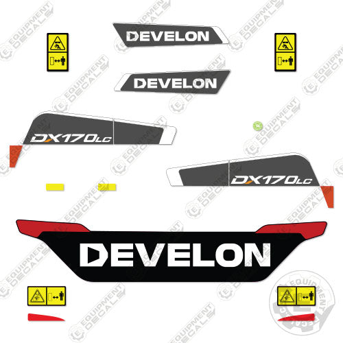 Fits Develon DX170LC-5  Decal Kit Excavator