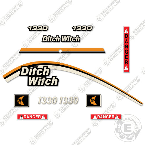 Ditch Witch 1300 Decal Kit Trencher - Aftermarket Kit