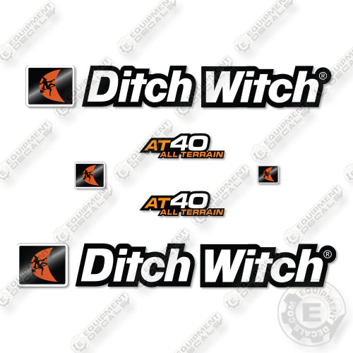 Ditch Witch AT40 Decal Kit Horizontal Directional Drill- Aftermarket Kit