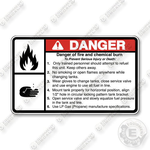 Doosan GC25S-9 Safety Decal Decal Kit Forklift - (SN: 06-01668) -  Aftermarket Kit