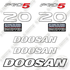 Doosan D20S-5 Decal Kit Forklift- Aftermarket Kit - NOT GENUINE OEM