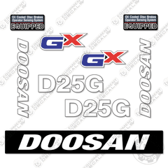 Fits Doosan D25G GX Decal Kit Forklift