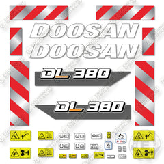 Fits Doosan DL380 7 Decal Kit Wheel Loader