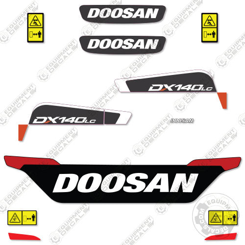 Fits Doosan DX140LC-5 Decal Kit Excavator
