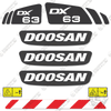 Image of Fits Doosan DX63-3 Decal Kit Excavator