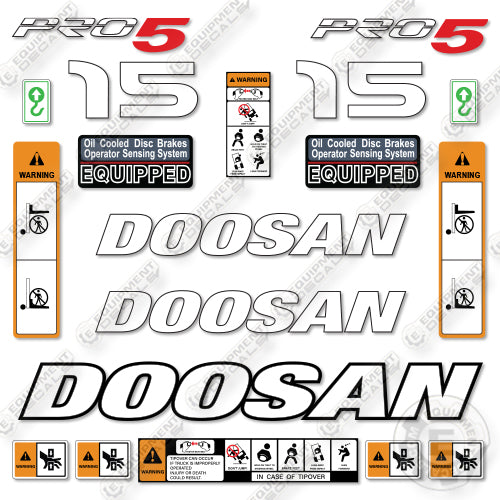 Fits Doosan G15S-5 Decal Kit Forklift