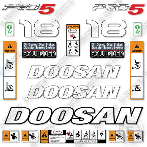 Fits Doosan G18E-5 Decal Kit Forklift