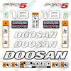 Image of Fits Doosan G18S-5 Decal Kit Forklift