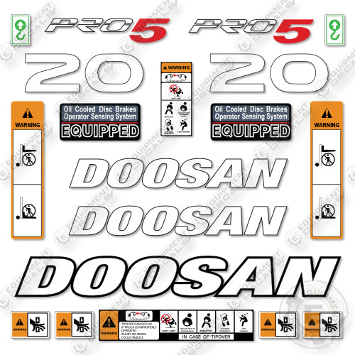 Fits Doosan G20S-5 Decal Kit Forklift
