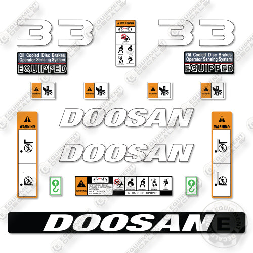 Fits Doosan G33P-7 Decal Kit Forklift