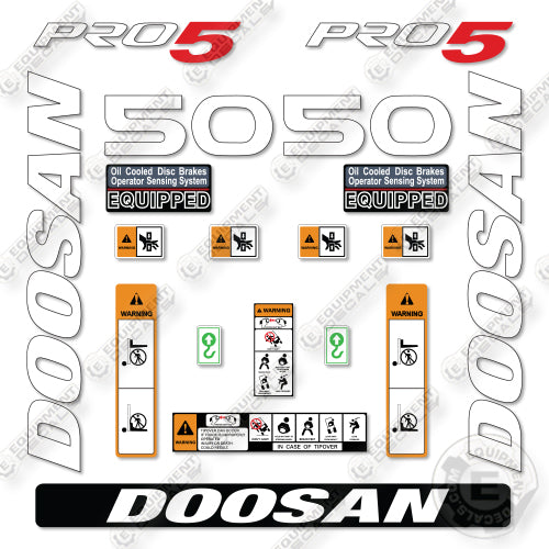 Doosan G50C-7 Decal Kit Forklift - Aftermarket Kit