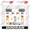 Image of Doosan G50C-7 Decal Kit Forklift - Aftermarket Kit