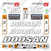 Image of Fits Doosan GC15E-5 Decal Kit Forklift