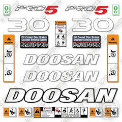 Doosan GC30E-5 Decal Kit Forklift- Aftermarket Kit - NOT GENUINE OEM
