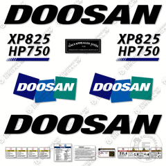 Fits Doosan XP825 HP750 Decal Kit Compressor