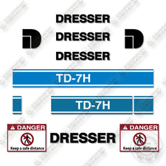 Fits Dresser TD-7H Decal Kit Crawler Dozer