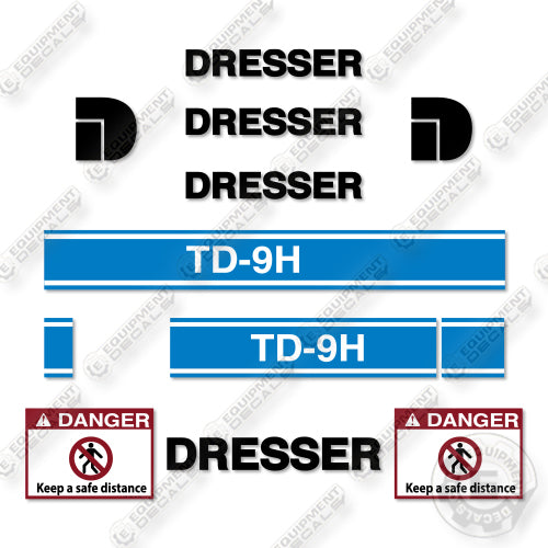Fits Dresser TD-9H Decal Kit Crawler Dozer