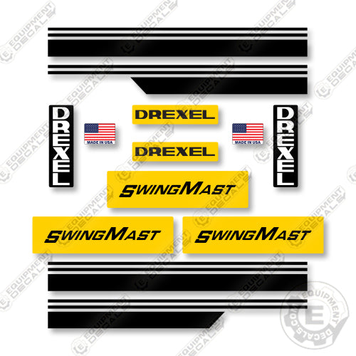 Drexel Swing Reach Forklift Kit 1990s Decal Kit Forklift - Aftermarket Kit