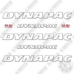 Fits Dynapac CA251 25 Series Decal Kit Smooth Drum Compactor