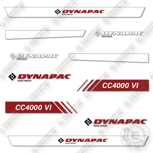 Fits Dynapac CC4000VI Decal Kit Asphalt Roller