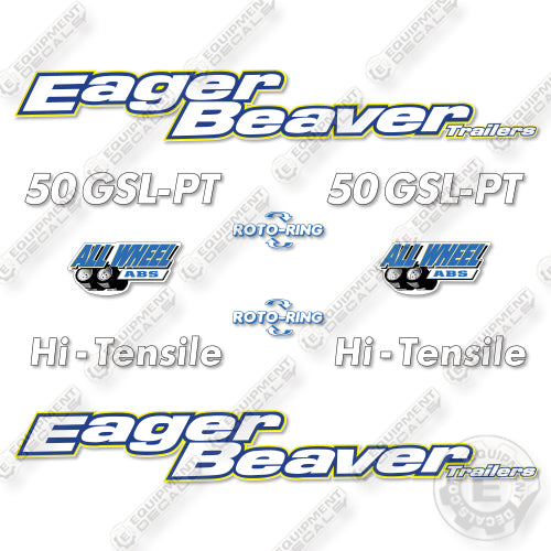 Fits Eager Beaver 50GSL-PT Decal Kit Trailer