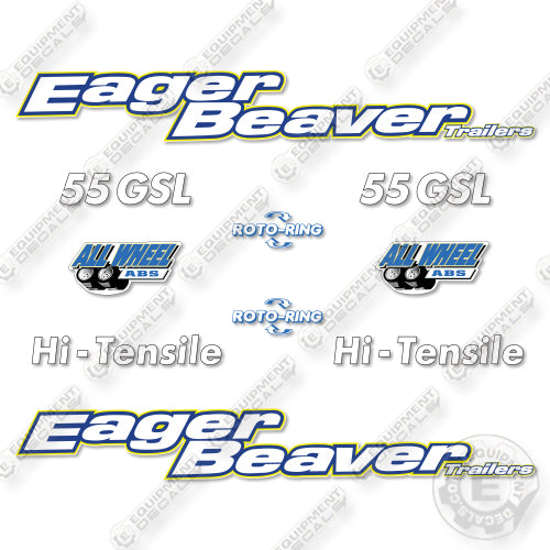 Fits Eager Beaver 55GSL Decal Kit Trailer
