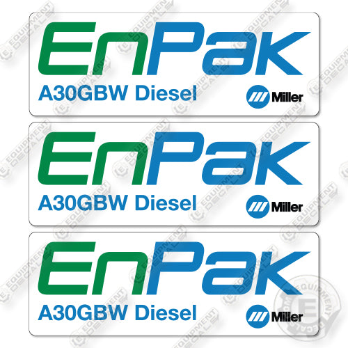 Miller Enpak A30GBW Decal Kit Welder - Aftermarket Kit