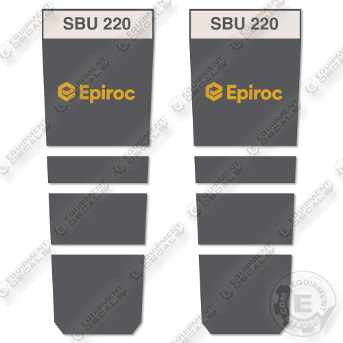 Epiroc SBU220 Decal Kit Breaker -Aftermarket Kit