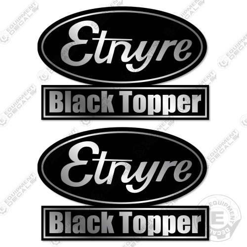 Fits Etnyre Black-Topper Decal Kit Asphalt Distributor (Black/Chrome)