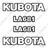 Image of Fits Kubota LA681 Decal Kit Frontend Loader Attachment