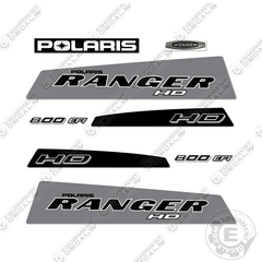 Fits Polaris Ranger 800 EFI HD  Decal Kit Utility Vehicle- Grey