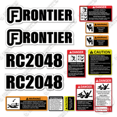 Fits Frontier RC2048 Decal Kit Tractor Rotary Cutter