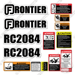 Fits Frontier RC2084 Decal Kit Tractor Rotary Cutter