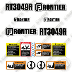 Fits Frontier RT3049R Decal Kit Tiller