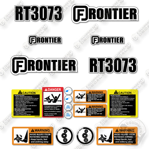 Fits Frontier RT3073 Decal Kit Tiller