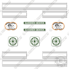 Fits Gardner Denver 185 Decal Kit Compressor