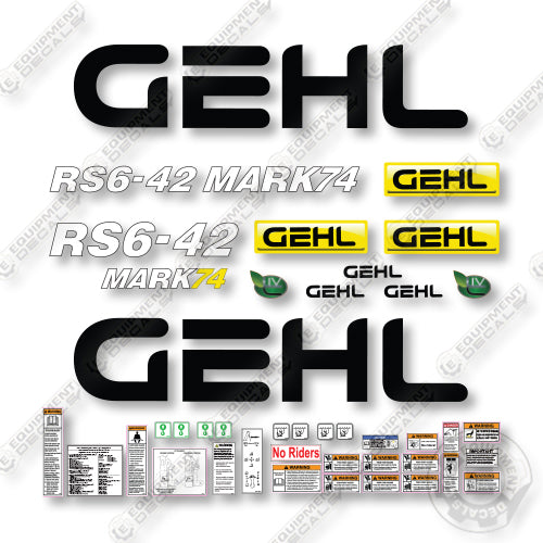 GEHL RS6-42 Mark74 Decal Kit Telehandler - Aftermarket Kit