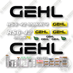 GEHL RS6-42 Mark74 Decal Kit Telehandler - Aftermarket Kit