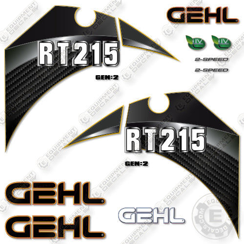 GEHL RT215 2nd Generation Decal Kit Track Loader - Aftermarket Kit
