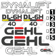 Fits GEHL DL-6H 40 Decal Kit Telescopic Forklift Telehandler