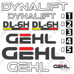 Fits GEHL DL-6H Decal Kit Telescopic Forklift Telehandler