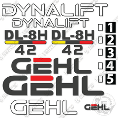 Fits GEHL DL-8H 42 Decal Kit Telescopic Forklift Telehandler