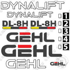 Fits GEHL DL-8H Decal Kit Telescopic Forklift Telehandler