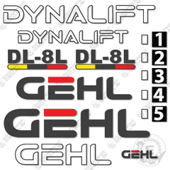 Fits GEHL DL-8L Decal Kit Telescopic Forklift Telehandler